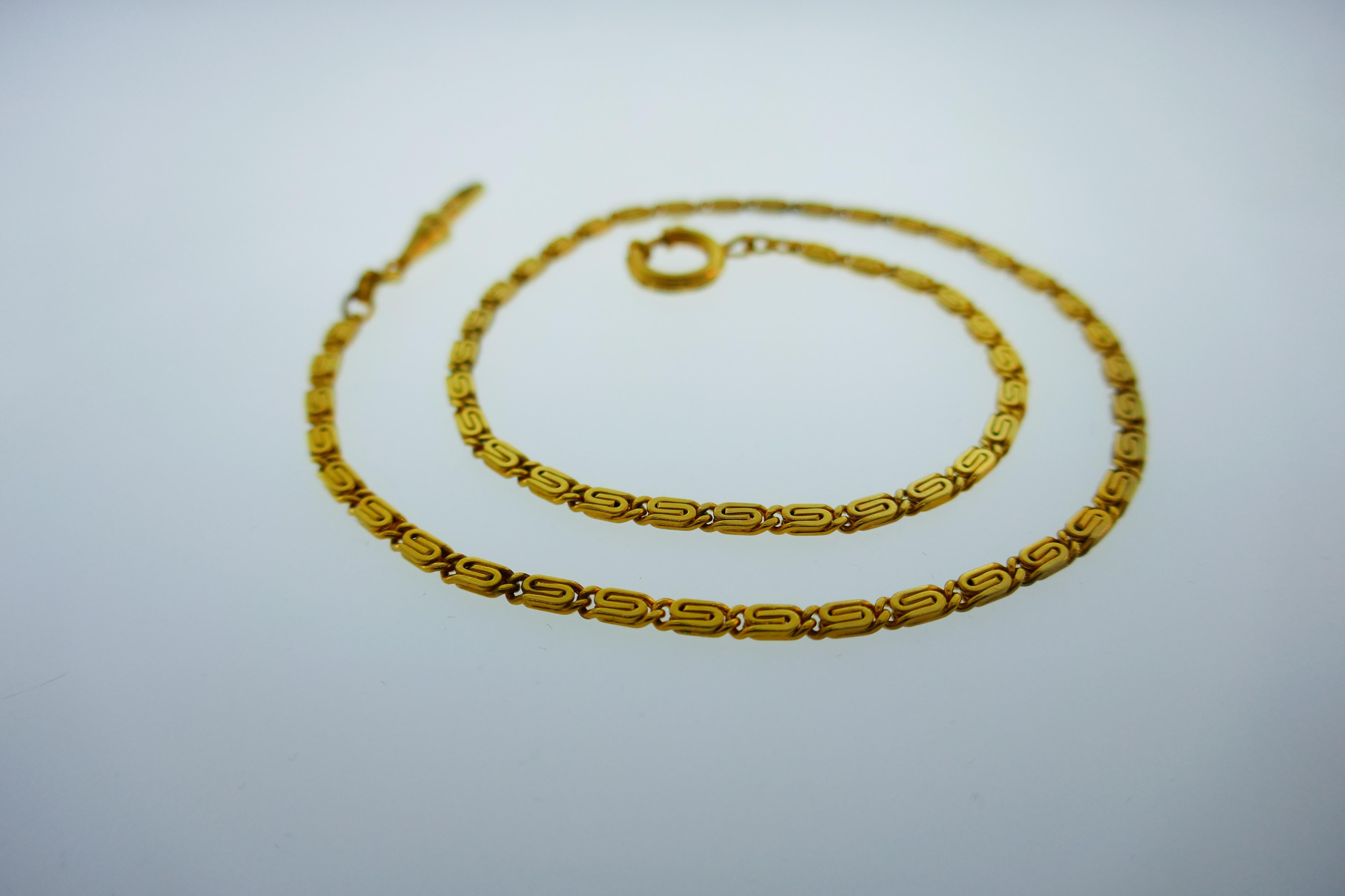 Bvlgari Carlo Weingrill 18k Yellow Gold Byzantine Watch Chain Necklace Vintage 3