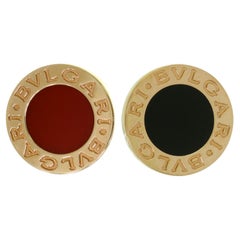 BVLGARI Carnelian Onyx 18k Rose Gold Earrings Papers