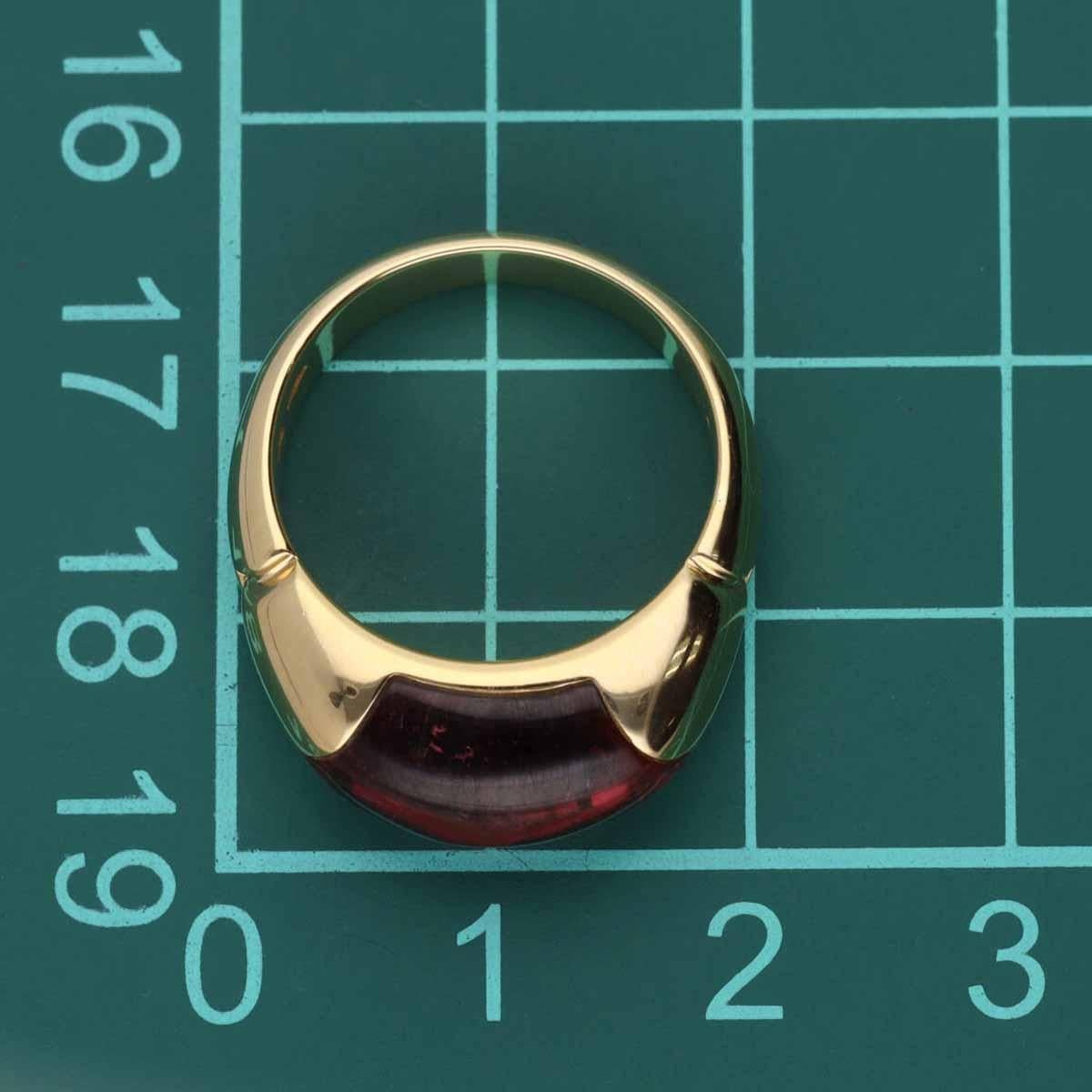 BVLGARI Celtaura Pink Tourmaline 18K Yellow Gold Ring US 6 For Sale 4