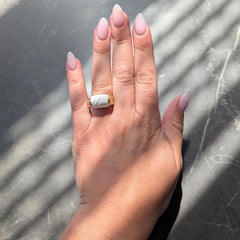 Bvlgari Ceramic 18 Karat Yellow Gold Vintage Chandra Ring