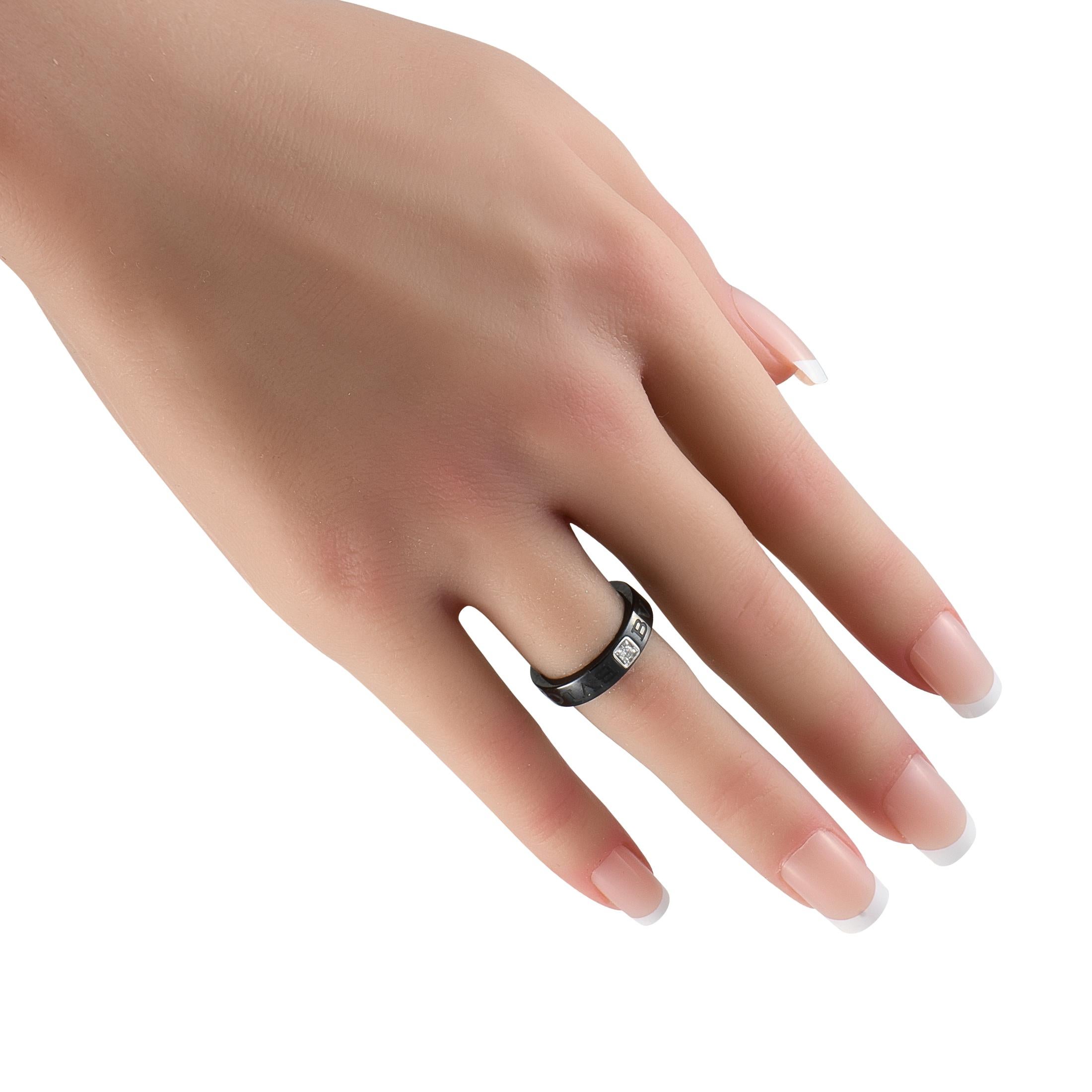 Round Cut Bvlgari Ceramic Diamond Ring