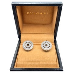  Bvlgari "Cerchi Astrale" Diamond Earrings in 18 Karat White Gold 