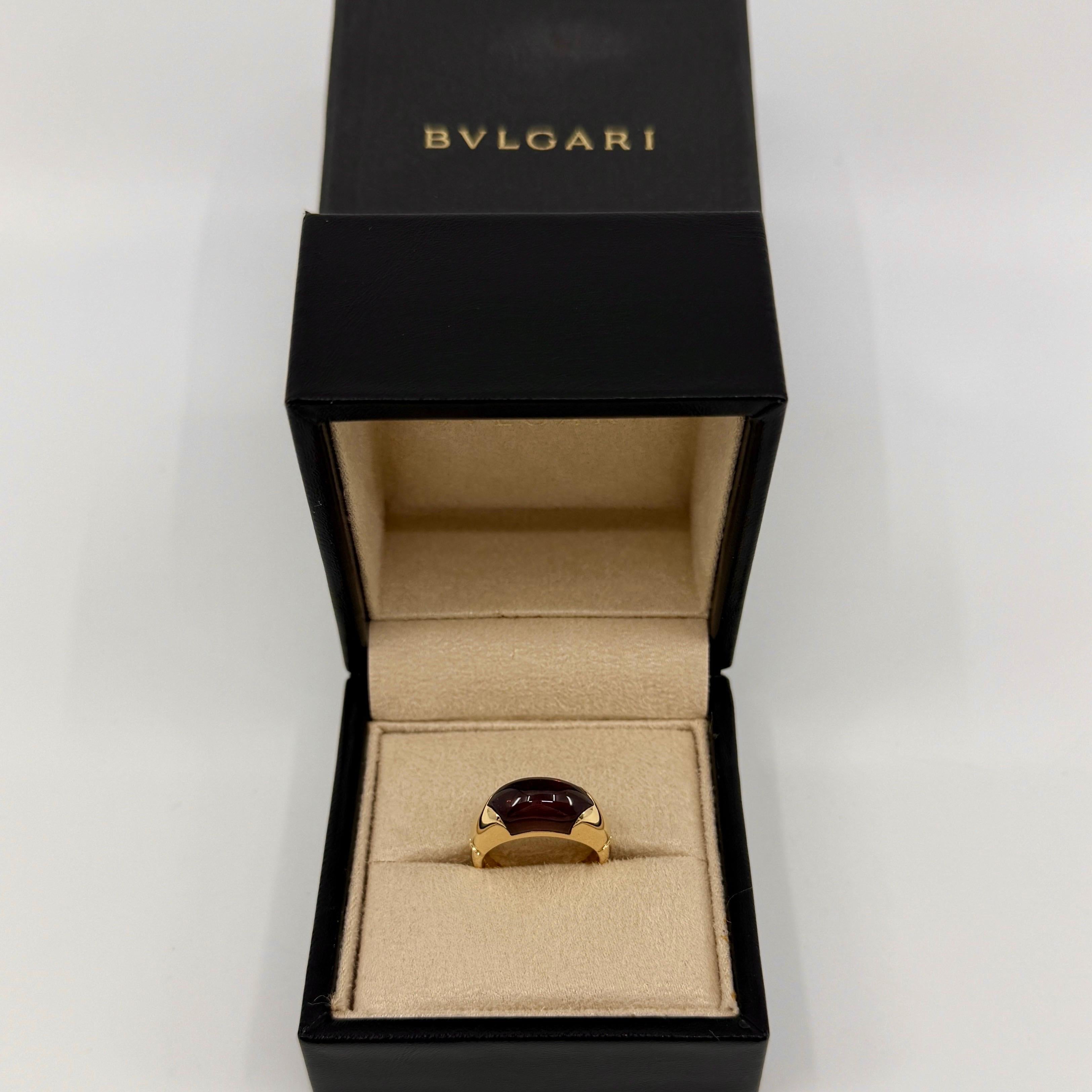 Bvlgari Certica Tronchetto 18k Yellow Gold Rubellite Pink Purple Tourmaline Ring For Sale 5