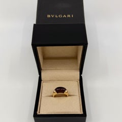 Bvlgari Certica Tronchetto 18k Yellow Gold Rubellite Pink Purple Tourmaline Ring