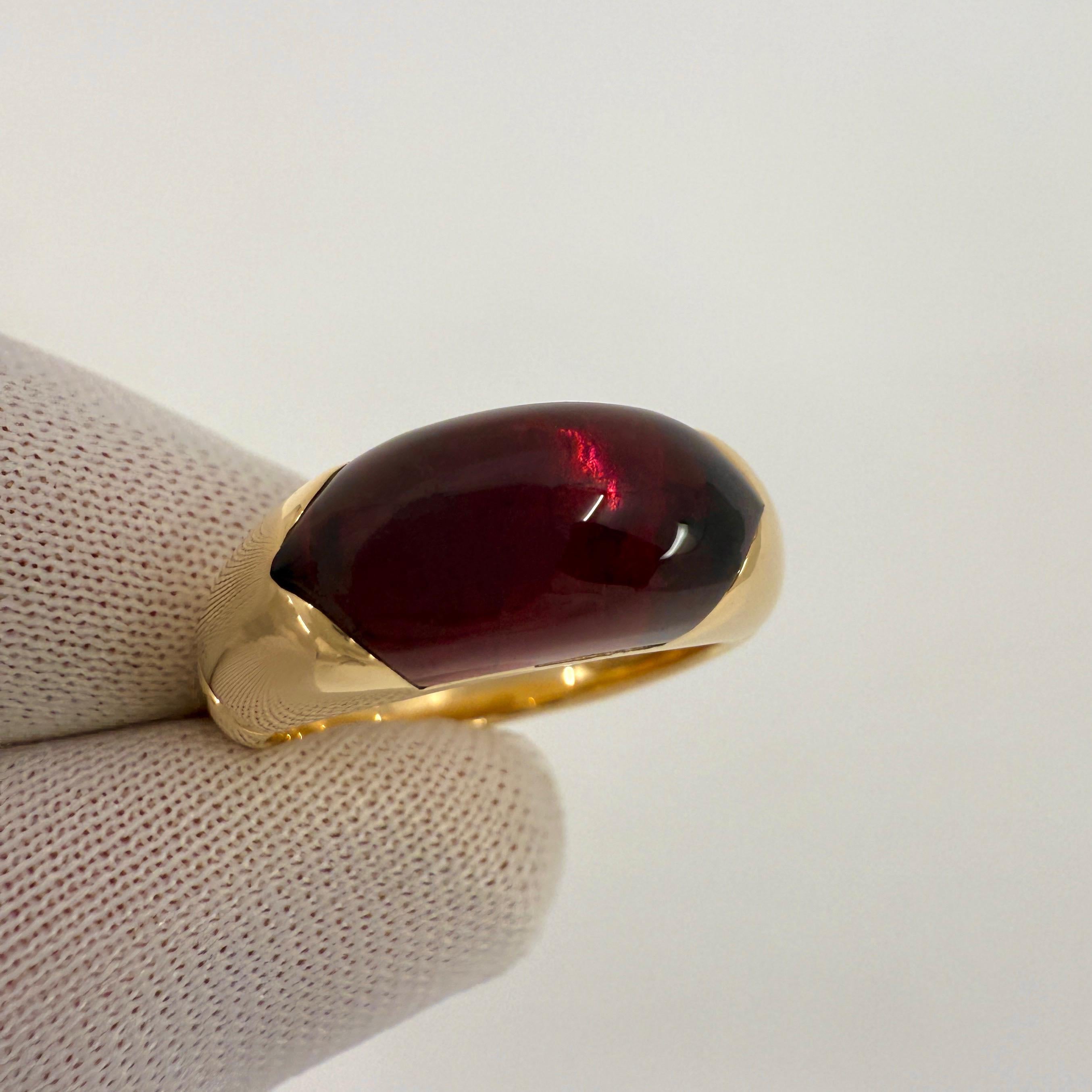 Bvlgari Certica Tronchetto 18k Yellow Gold Rubellite Pink Purple Tourmaline Ring For Sale 1