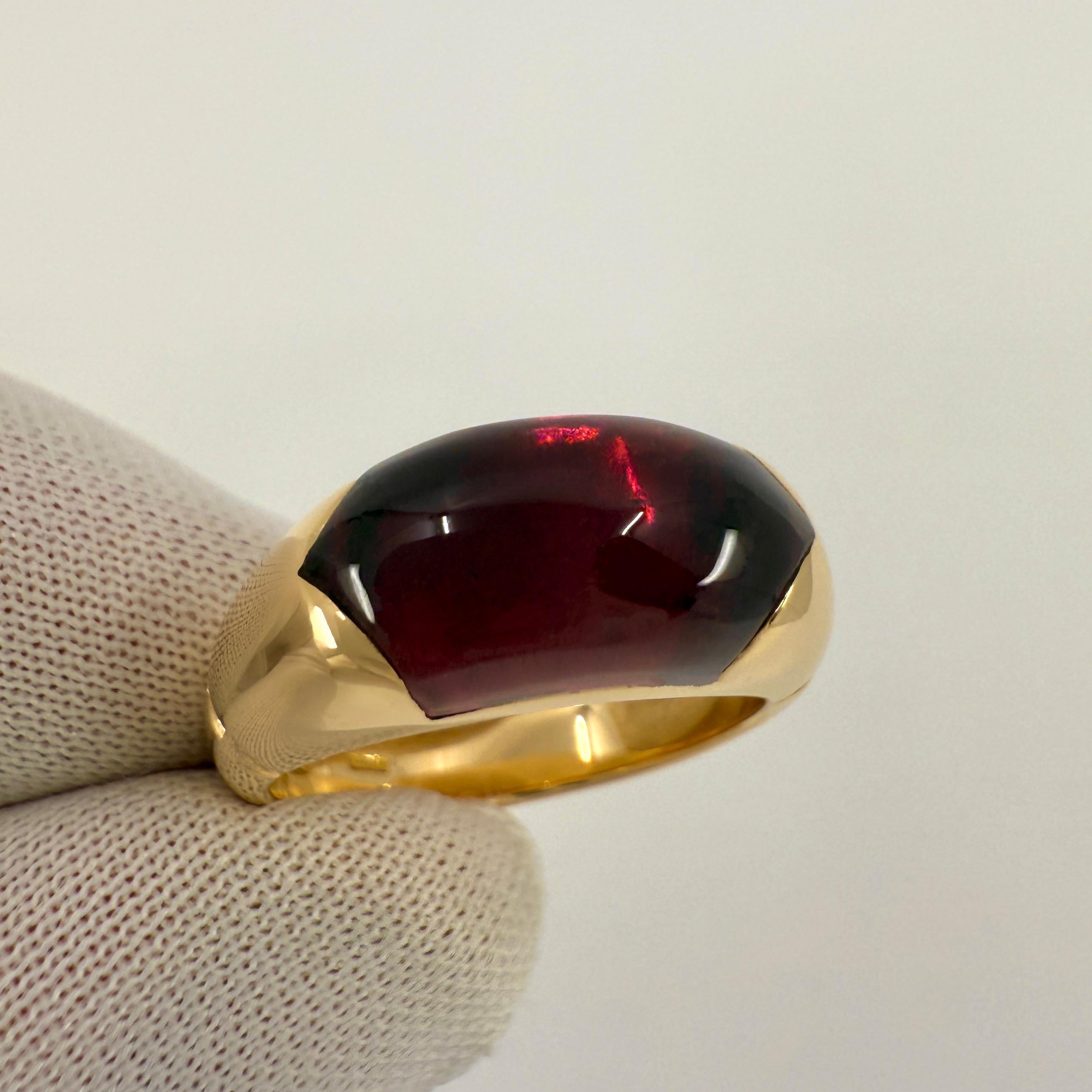 Bvlgari Certica Tronchetto 18k Yellow Gold Rubellite Pink Purple Tourmaline Ring For Sale 3