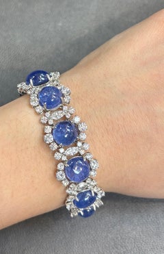 Bvlgari Certified Natural Burmese Cabochon Sapphire und Diamant-Armband