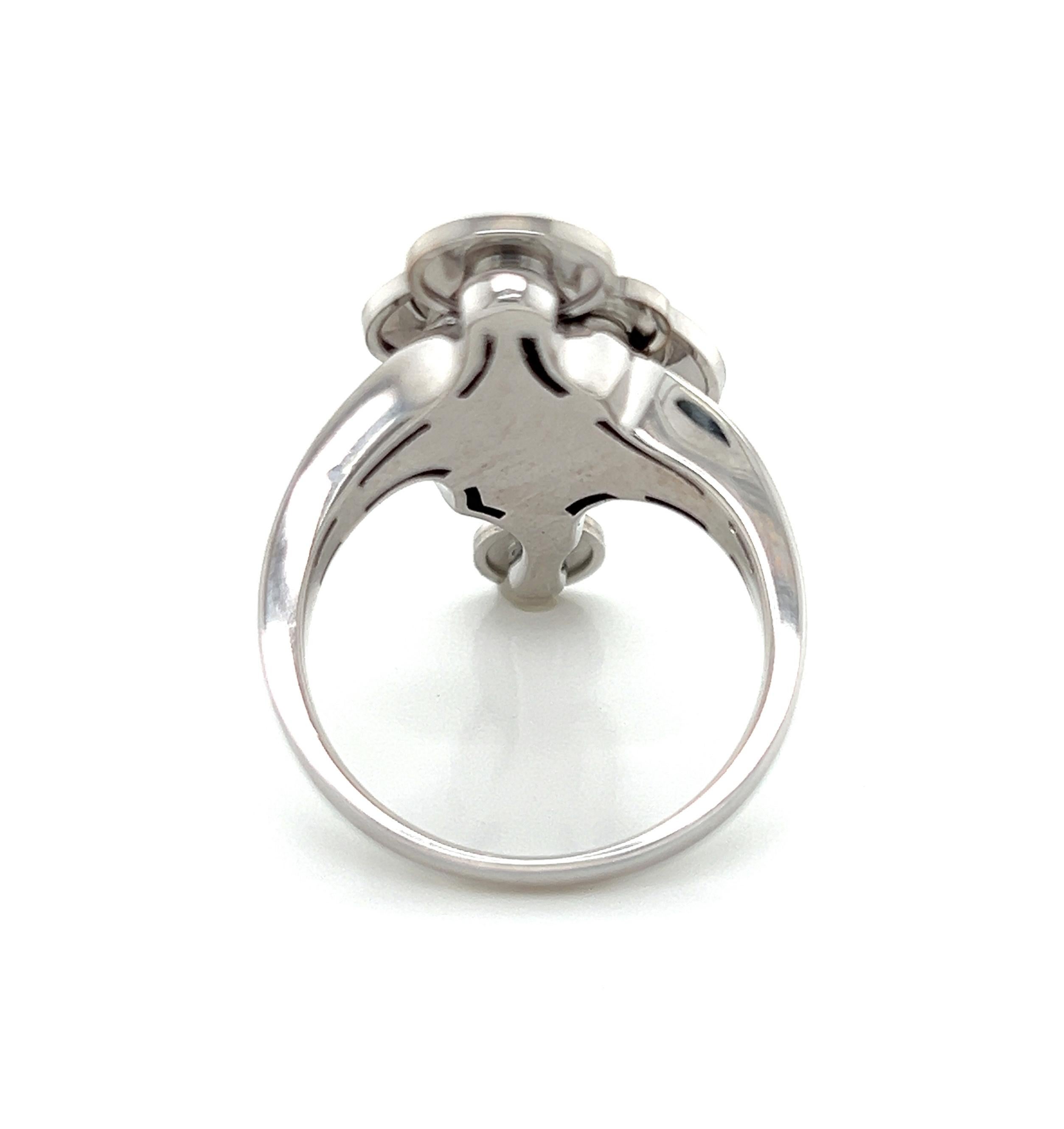 Anello Bvlgari Cicladi in oro bianco 18k a 7 dischi - Misura 7 In condizioni buone in vendita a Boca Raton, FL