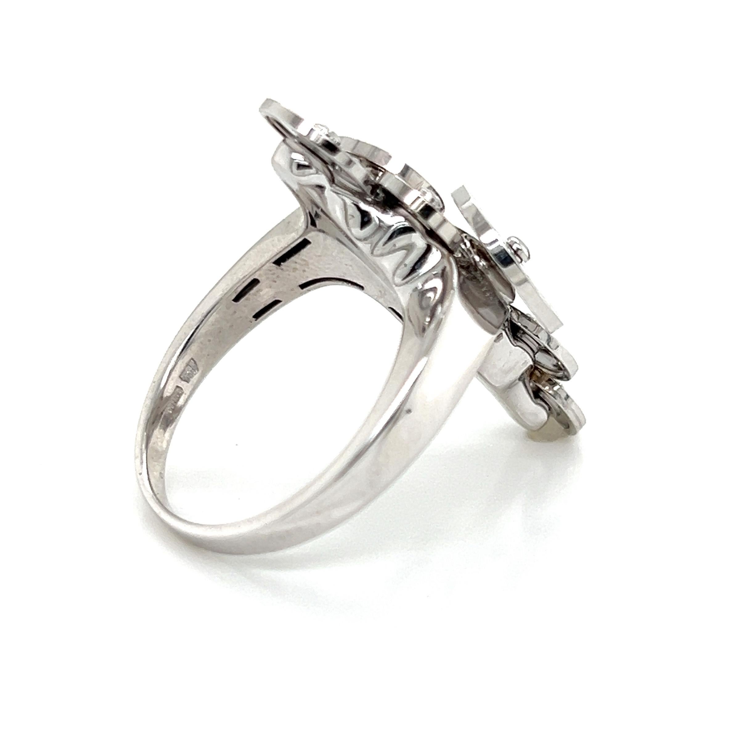 Anello Bvlgari Cicladi in oro bianco 18k a 7 dischi - Misura 7 in vendita 1