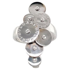 Bvlgari Cicladi Anillo 7 Discos Oro Blanco 18k - Talla 7