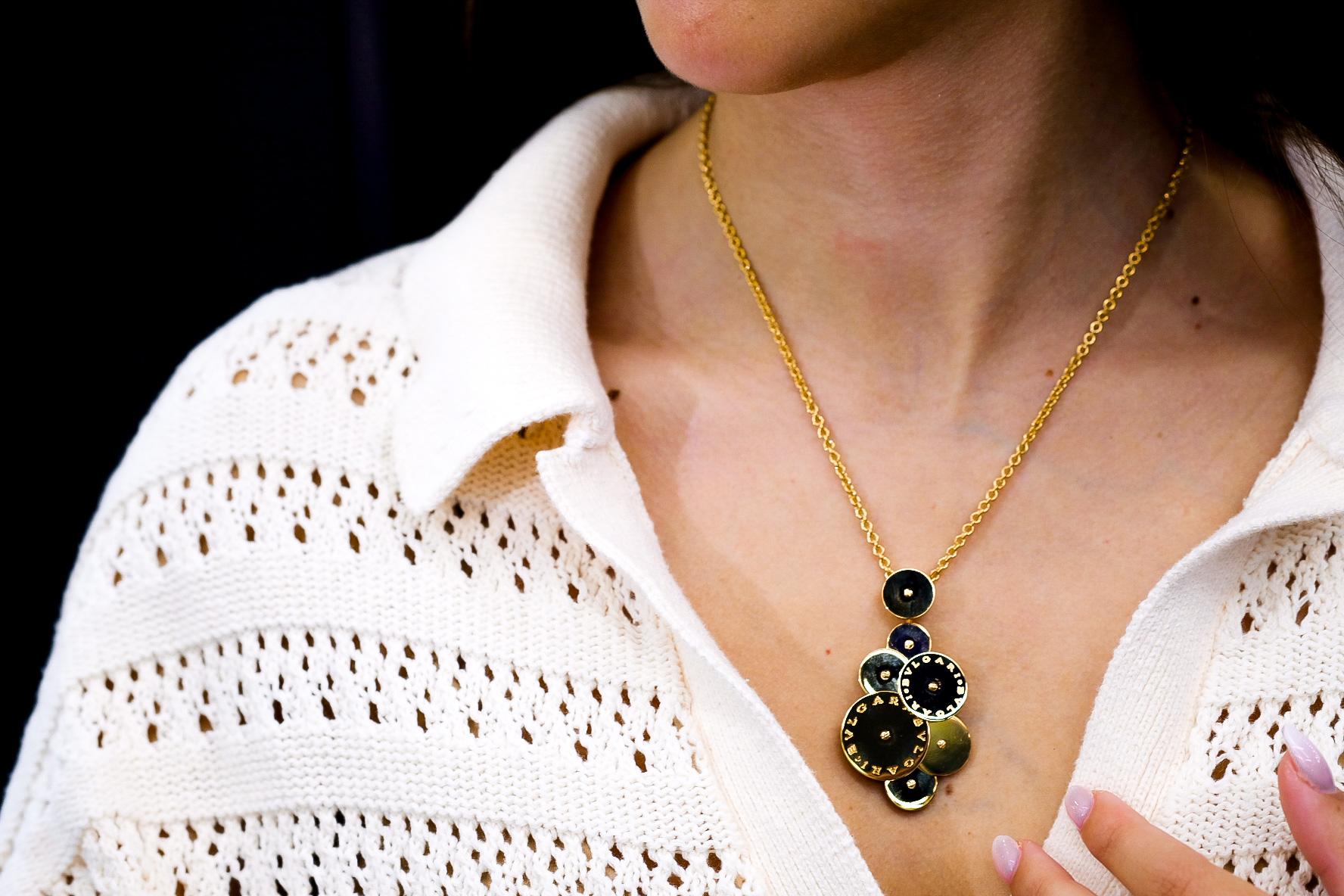 Women's or Men's Bvlgari Cicladi 18K Yellow Gold Pendant Necklace