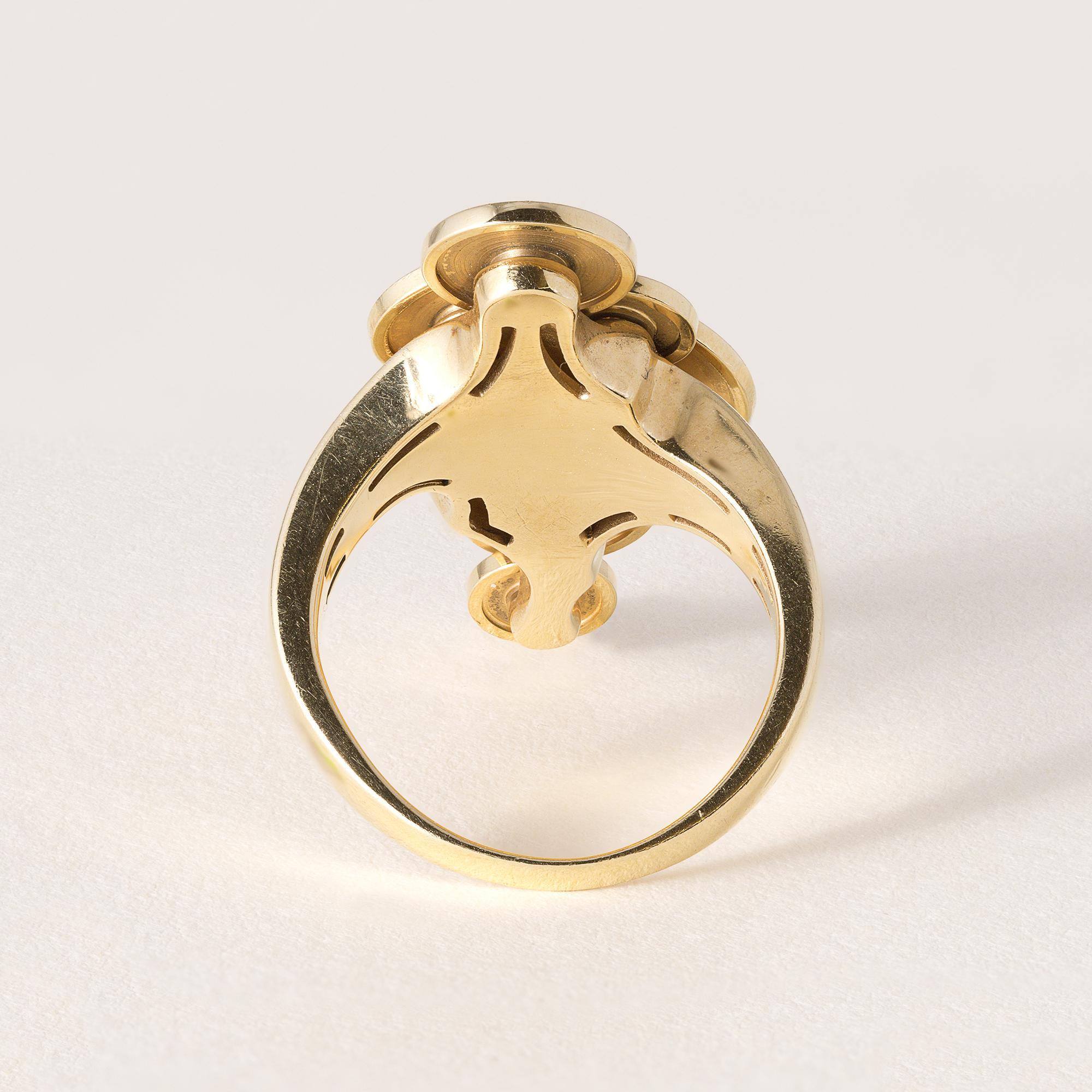 Bvlgari Cicladi 7 Scheiben 18K Gelbgold Ring im Angebot 1