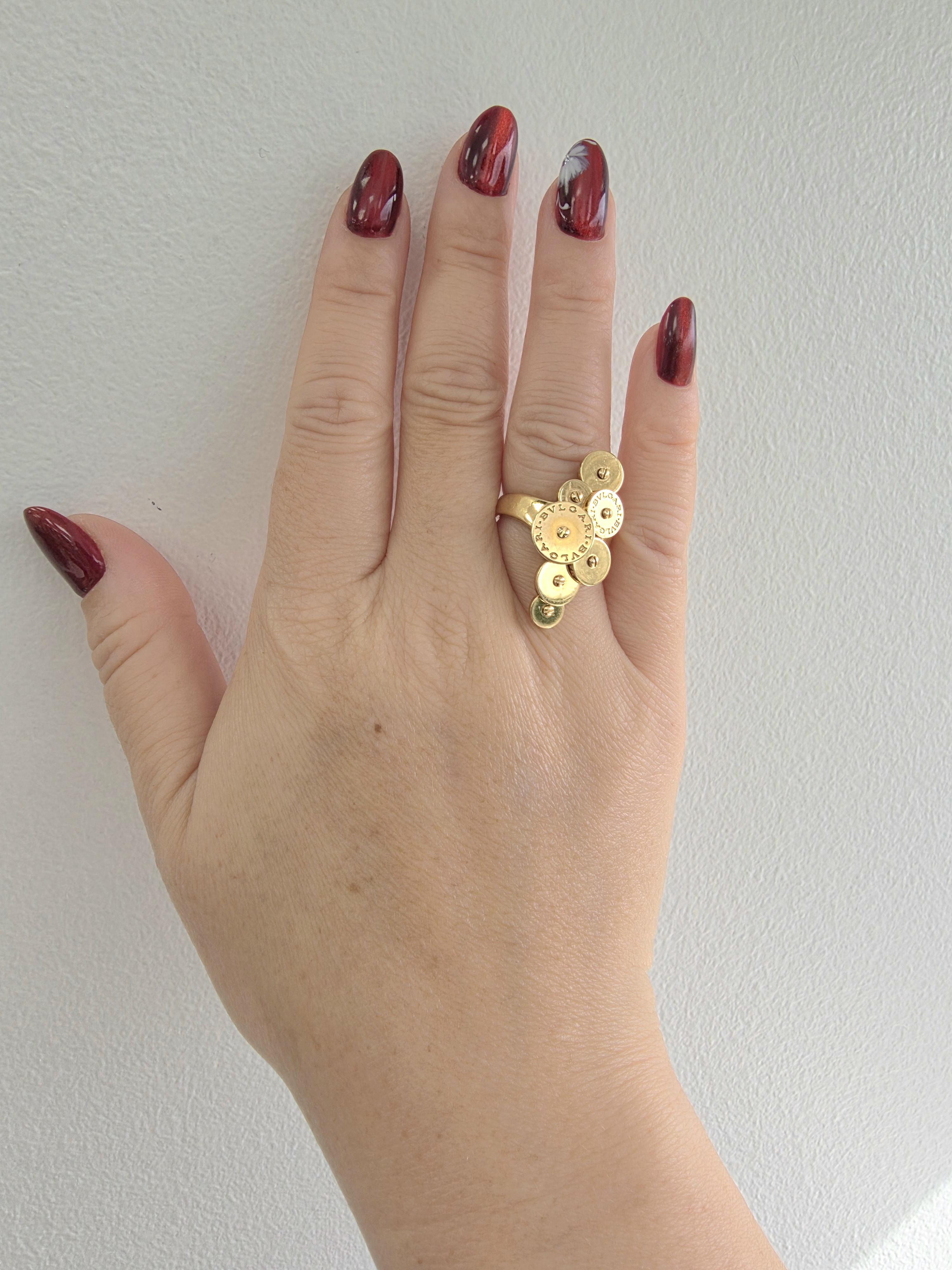 Bvlgari Cicladi 7 Scheiben 18K Gelbgold Ring im Angebot 2