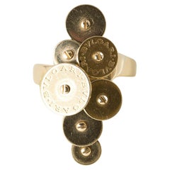 Bvlgari Cicladi 7 Disc 18K Yellow Gold Ring