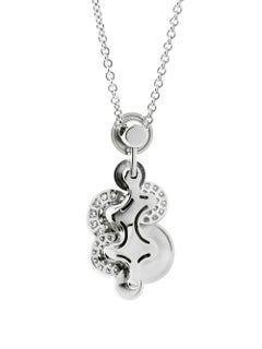 Bvlgari Cicladi Collection Diamond 18 Carat White Gold Pendant and Chain