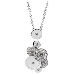 Ciondolo e catena in oro bianco 18 carati Bvlgari Cicladi Collection Diamond