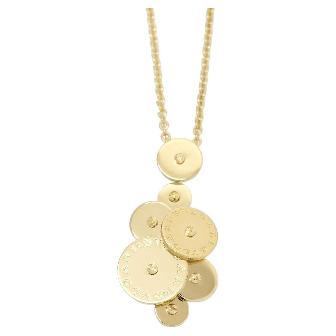 Bvlgari Cicladi Collection Small Pendant Necklace in 18k Yellow Gold For Sale