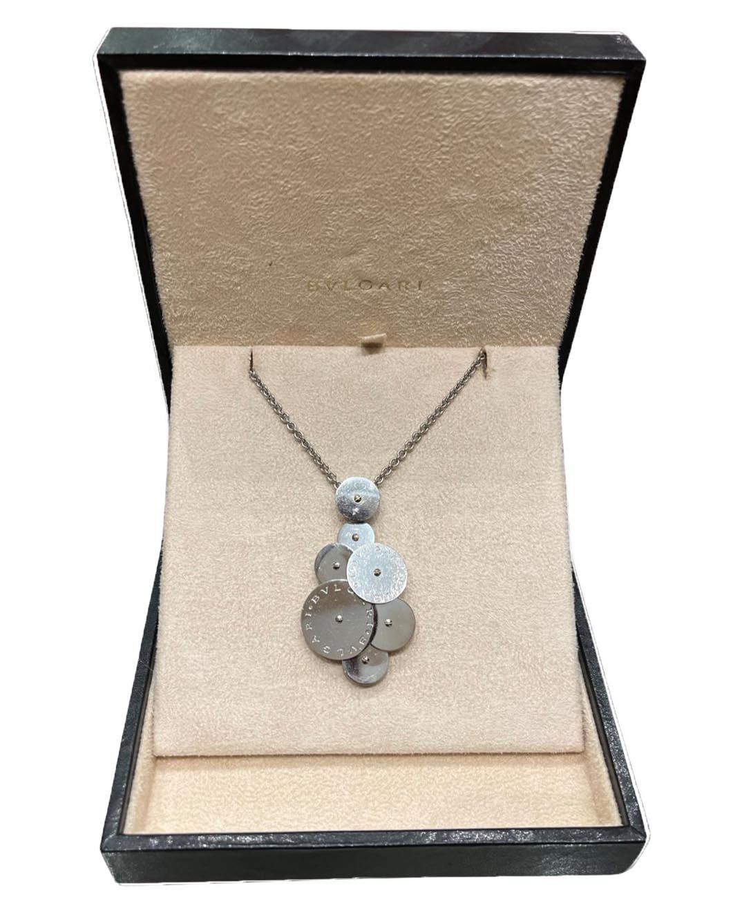 Women's or Men's Bvlgari Cicladi in 18k White Gold Kinetic Pendant Necklace For Sale