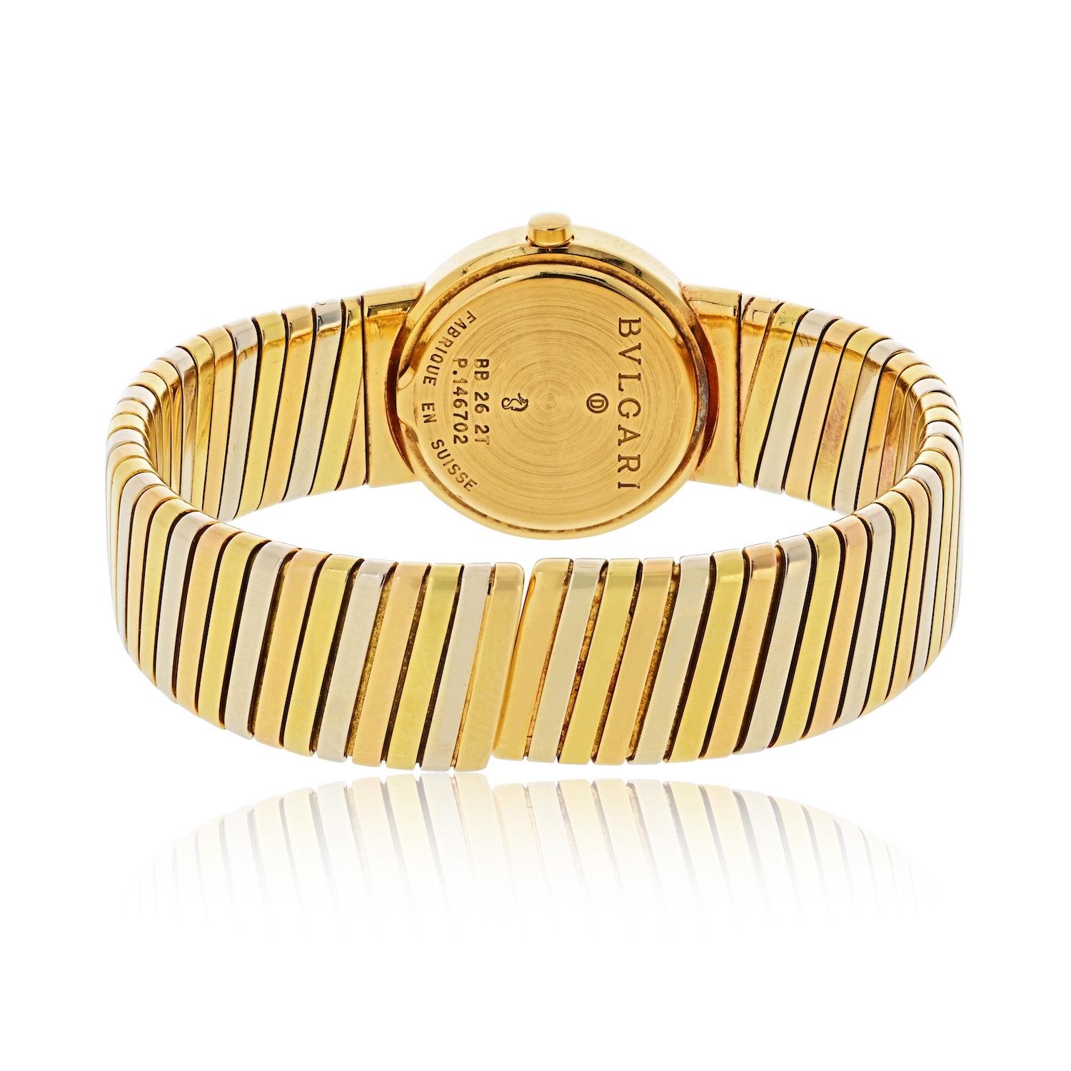 De las mujeres Reloj de cuarzo Bvlgari Circa 1990 18K Two Tone BB 26 2T 26mm Dial en venta