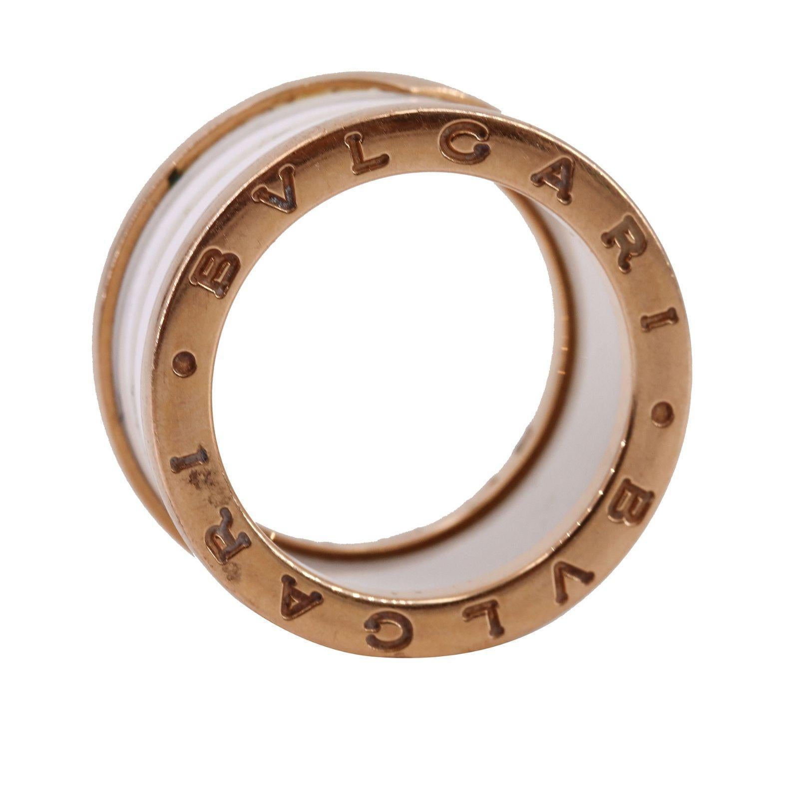 Bvlgari Classic 18K Gelbgold B.ZERO1 Keramik Ring im Zustand „Hervorragend“ im Angebot in Aventura, FL