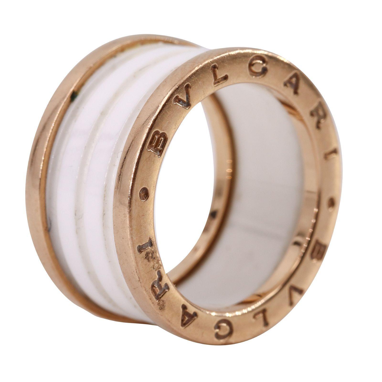 Bvlgari Classic 18K Gelbgold B.ZERO1 Keramik Ring für Damen oder Herren im Angebot