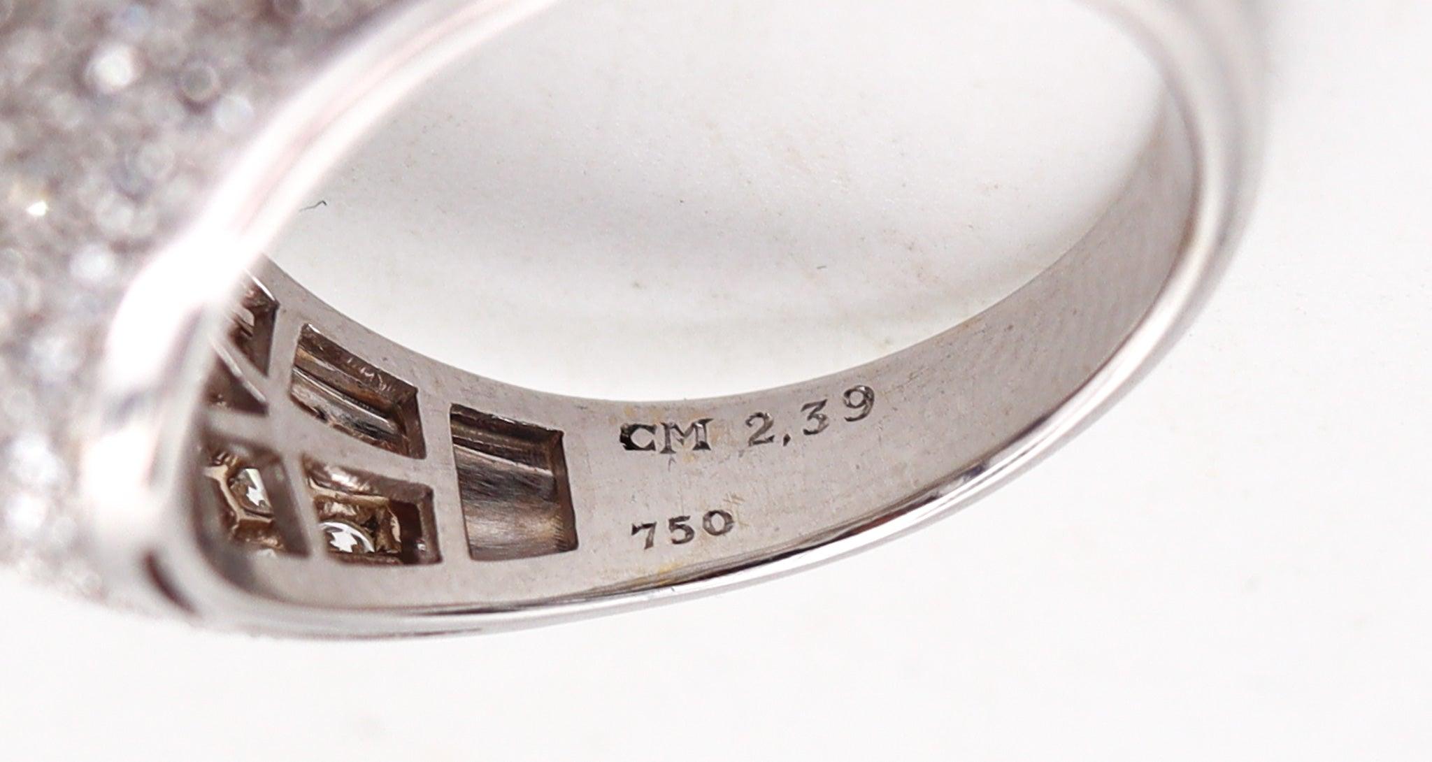 Women's BVLGARI Cocktail Ring In 18Kt Gold With 4.74 Ctw In Diamonds And Sapphire For Sale