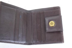 BVLGARI Compact Wallet 4mj922 Brown Denim Clutch