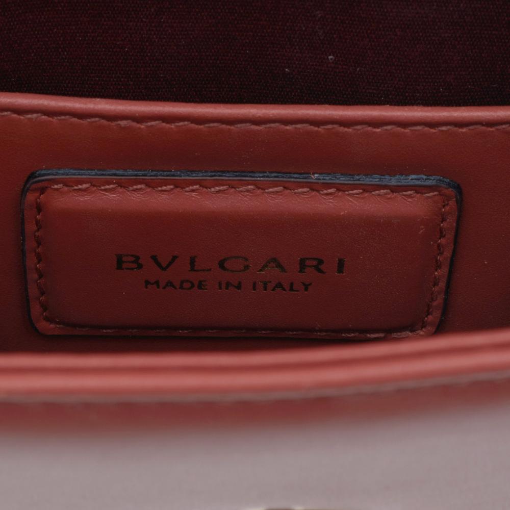 Bvlgari Coral Pink Leather Small Serpenti Forever Shoulder Bag 2