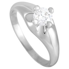 Bvlgari Corona 18K White Gold 0.50 ct Diamond Solitaire Engagement Ring