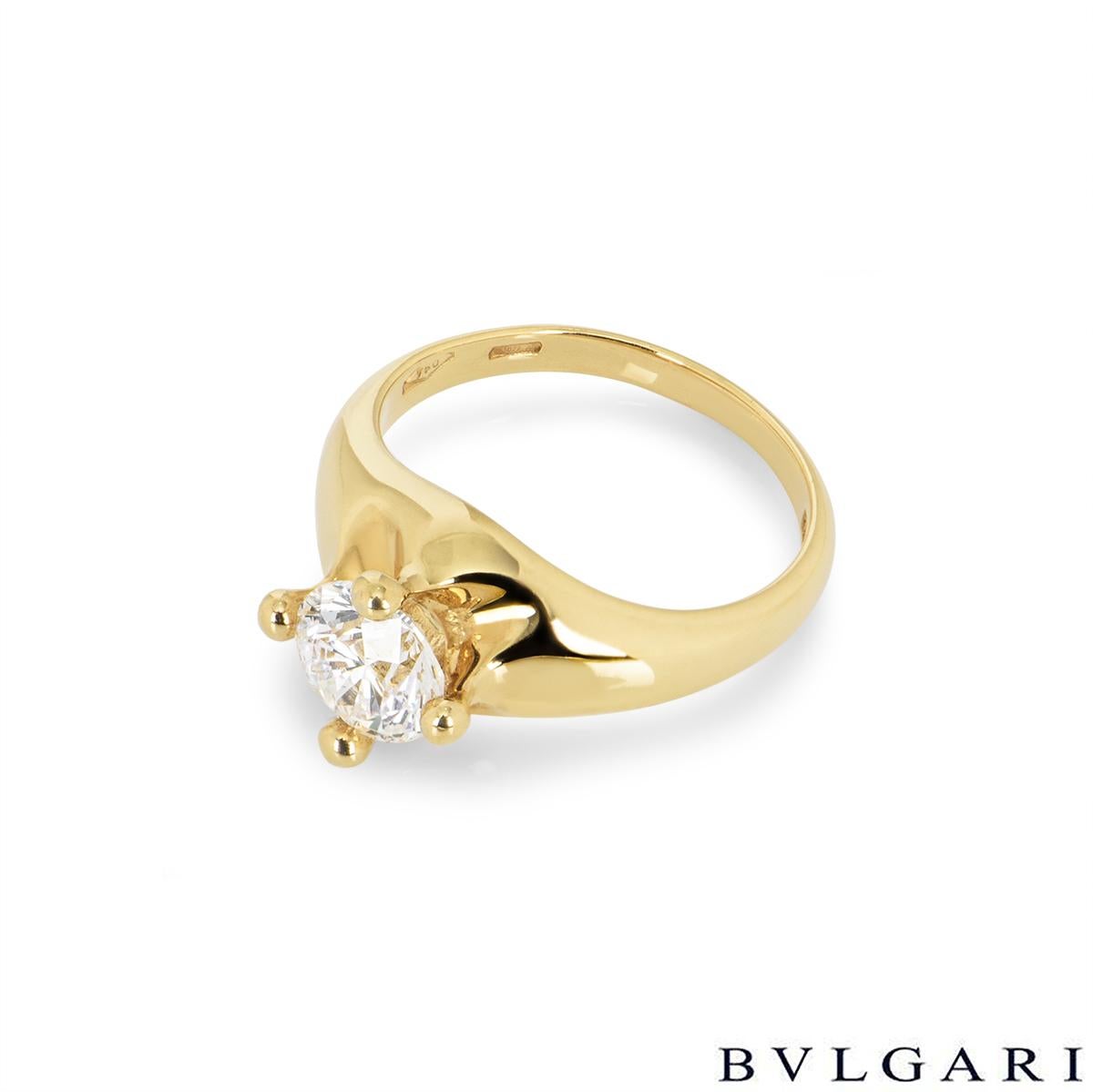 Bvlgari Corona Diamant-Ring 1,00ct F/VS1 im Zustand „Hervorragend“ im Angebot in London, GB