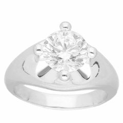 Bvlgari Corona GIA 1.67ct D VS1 Round Diamond Platinum solitaire Ring Size 4.75