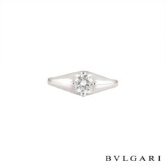 Bvlgari Corona Platinum Diamond Ring 0.30 Carat