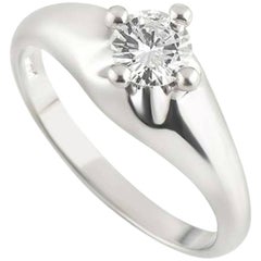 Bvlgari Corona Platinum Diamond Ring 0.30 Carat