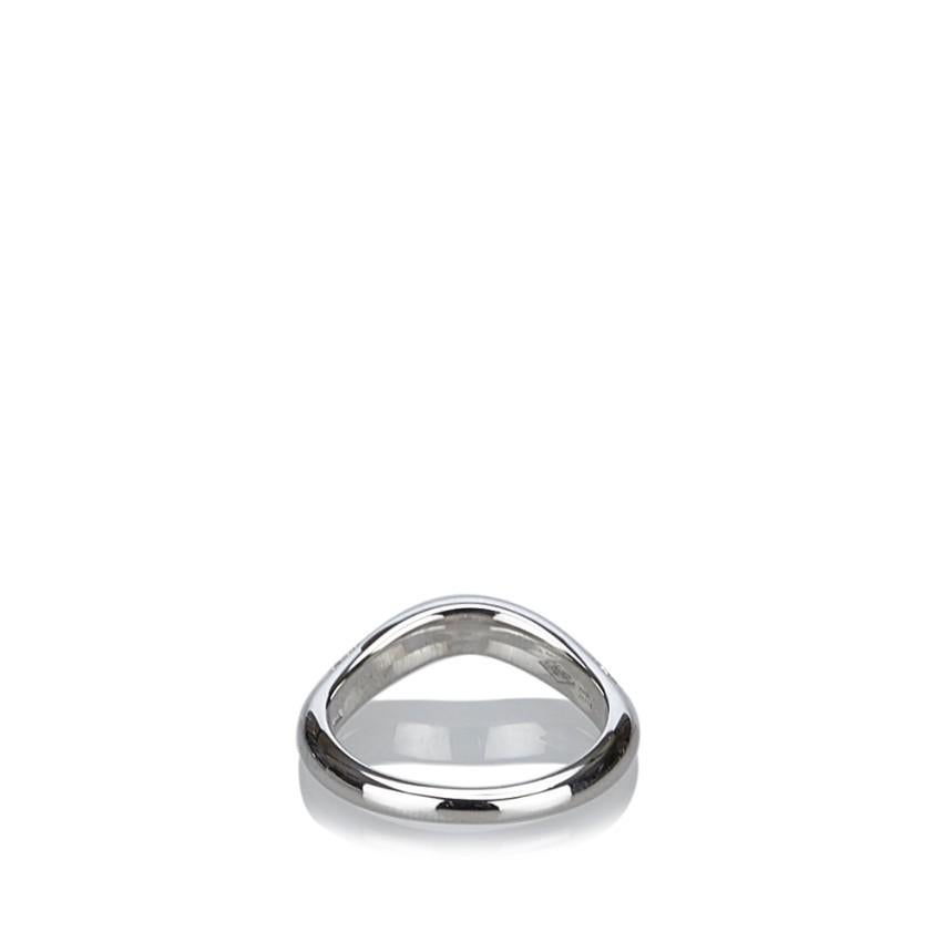 Bvlgari Corona Platinum Pave Diamond Set Curved Ring In Good Condition In London, GB