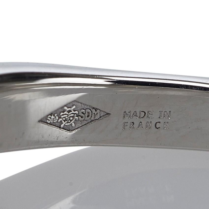 Women's Bvlgari Corona Platinum Pave Diamond Set Curved Ring