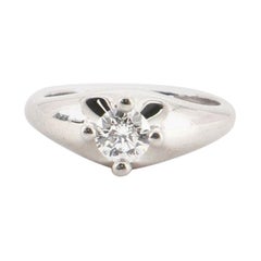 Bvlgari Corona Ring Platinum with RBC Diamond E/VS1 .40 Carat