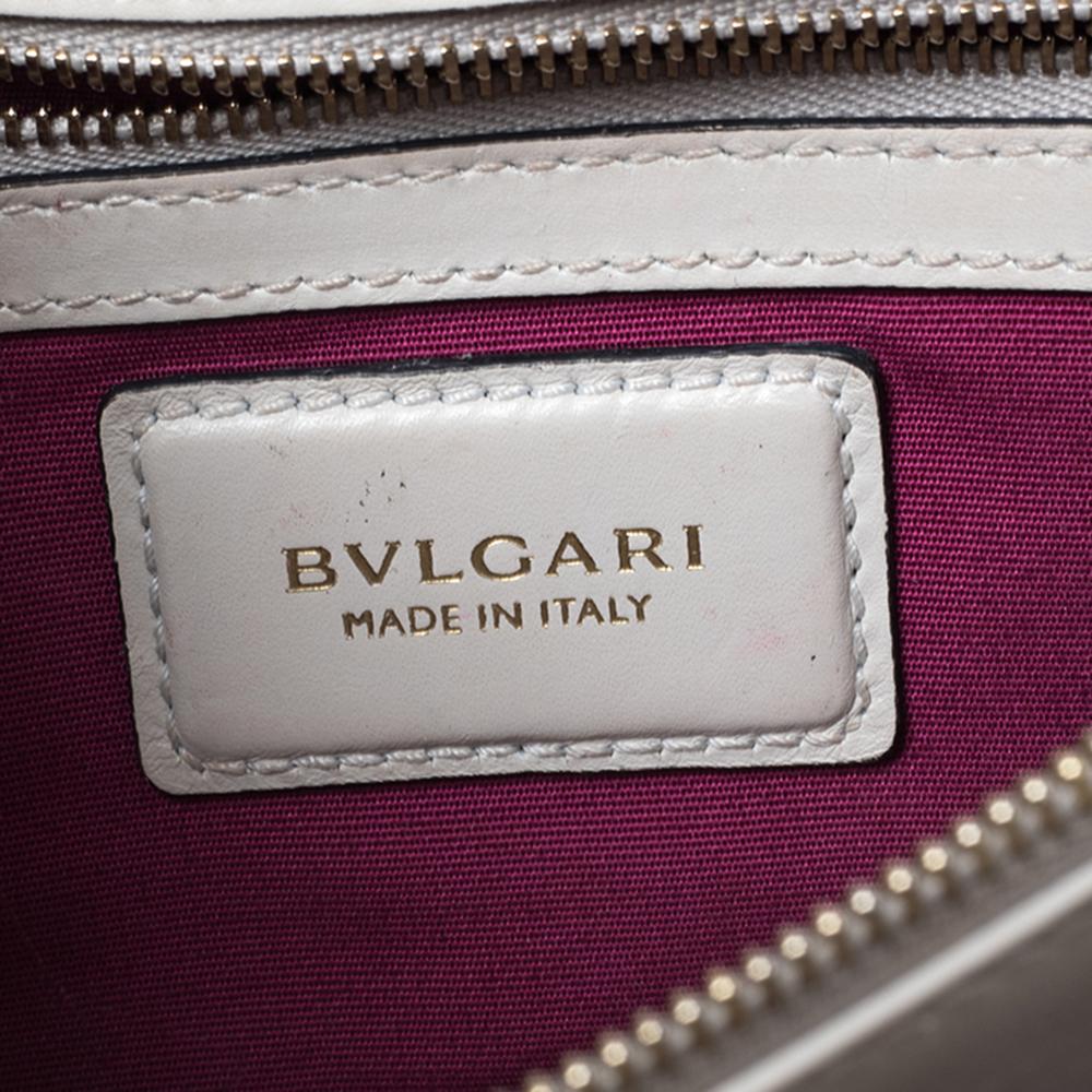 Bvlgari Cream Leather Medium Serpenti Forever Shoulder Bag 3