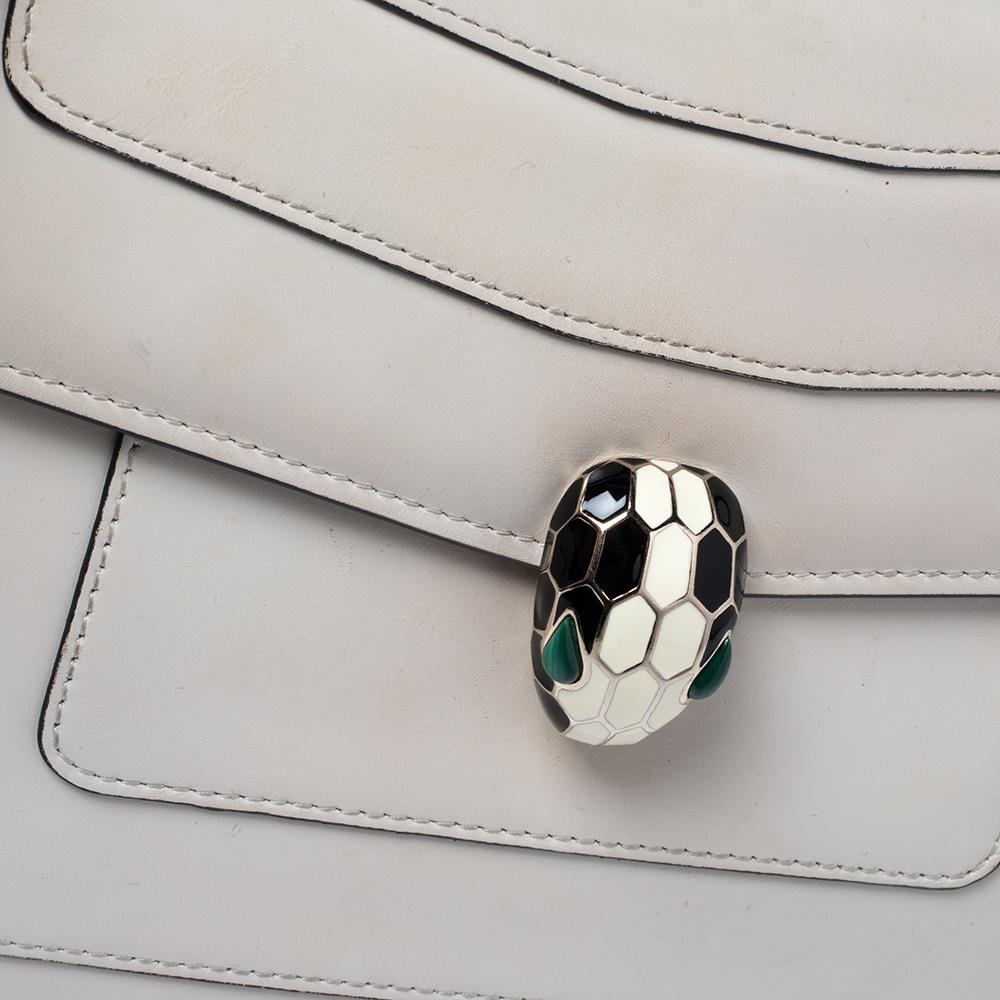 Bolso Bvlgari Crema Piel Serpenti Forever Mediano 1