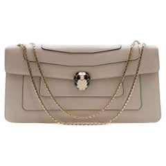 Bvlgari Cream Serpenti Forever Shoulder Bag