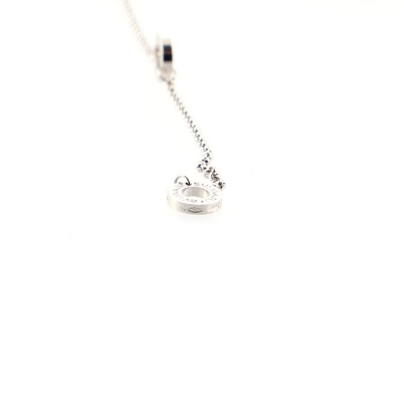 Bvlgari Croce Anhänger Halskette 18K Weißgold und Pave-Diamanten 2