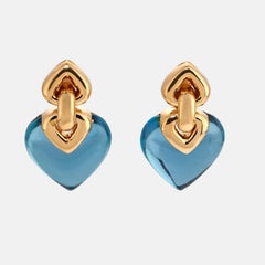 BVLGARI Cuore blue topaz earrings