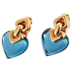 BVLGARI Cuore blue topaz earrings