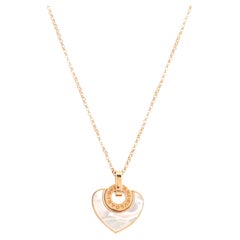 Bvlgari Cuore Colgante Corazón Collar Pulsera Oro Rosa 18K con Madre o