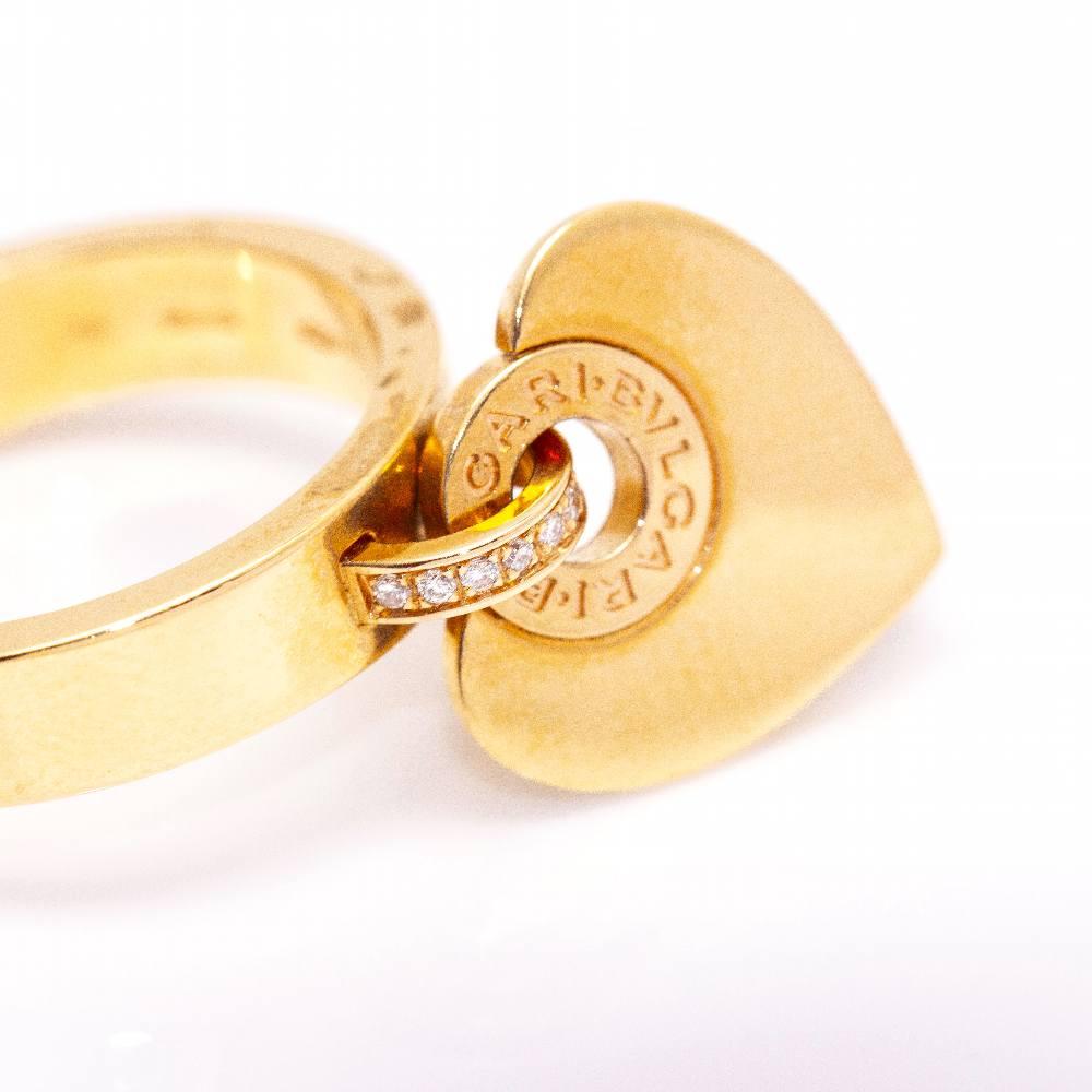 Women's BVLGARI CUORE ring with Diamonds For Sale