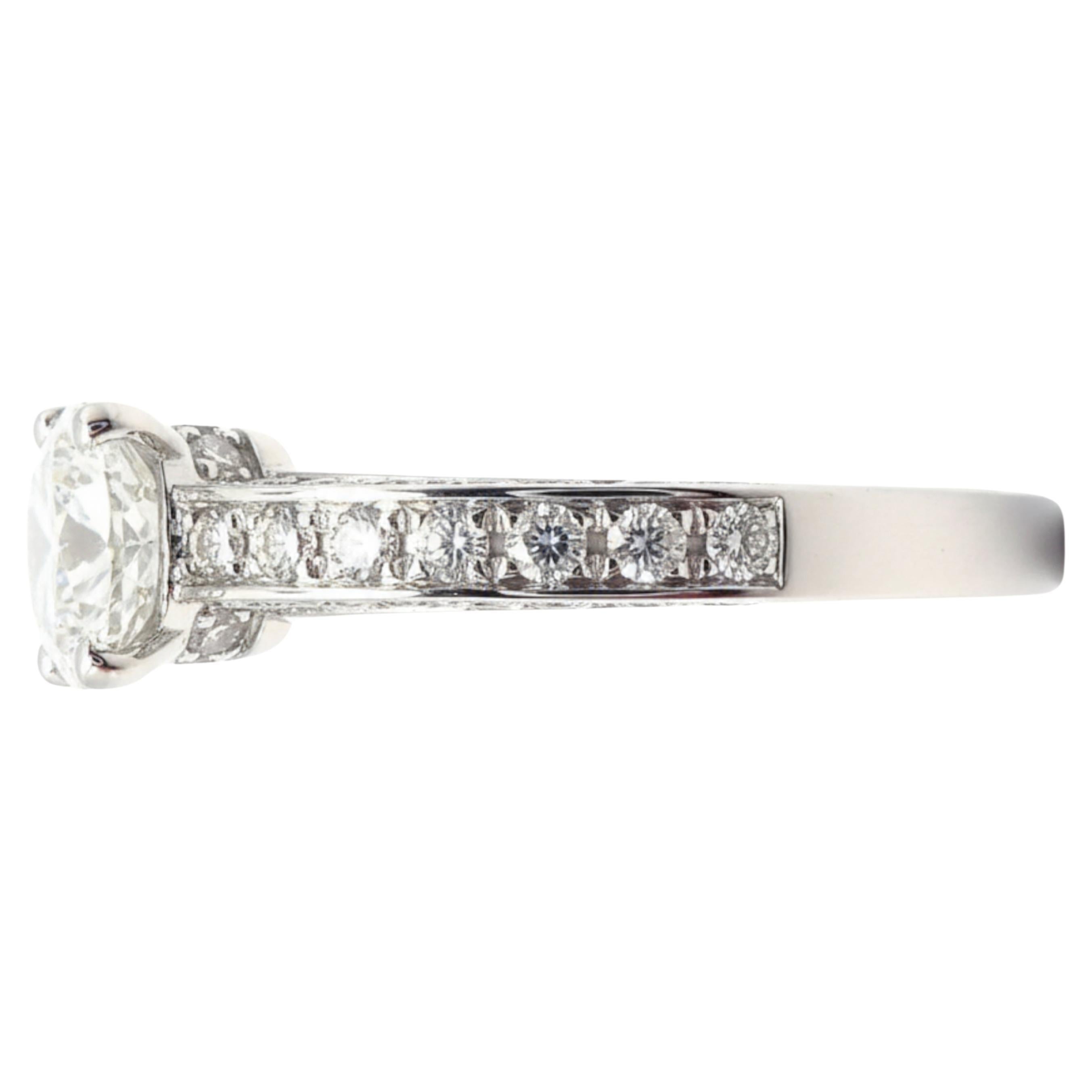 Contemporaneo Anello con diamante in platino 