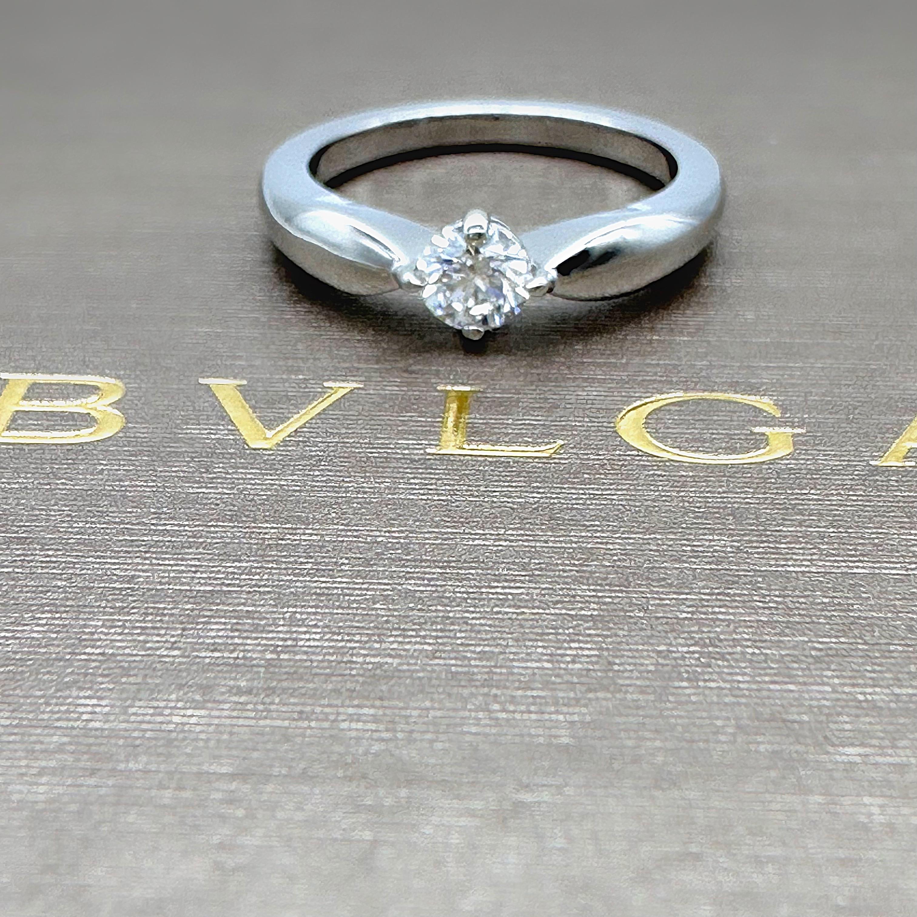 Bvlgari Dedicata a Venezia Torcello Round Diamond 0.30 Tcw Engagement Ring For Sale 5