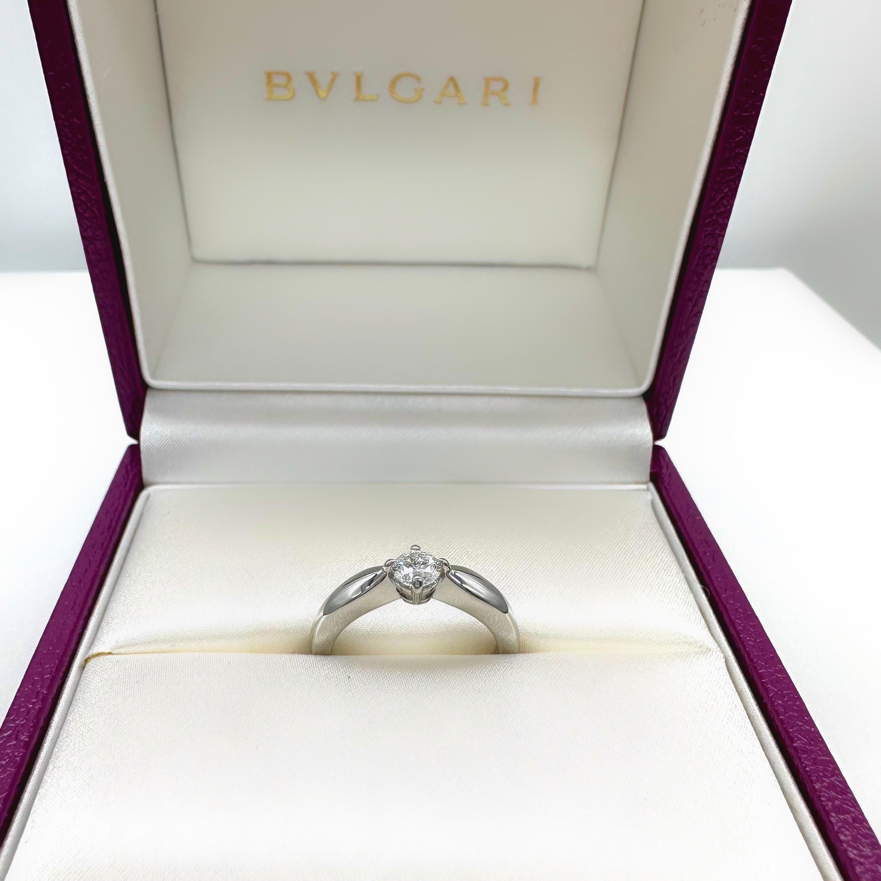 Bvlgari Dedicata a Venezia Torcello Round Diamond 0.30 Tcw Engagement Ring For Sale 1