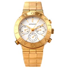 Bvlgari Diagono 18 Karat Gold Pro Terra Rattrapante Ref CH40GL Men’s Watch