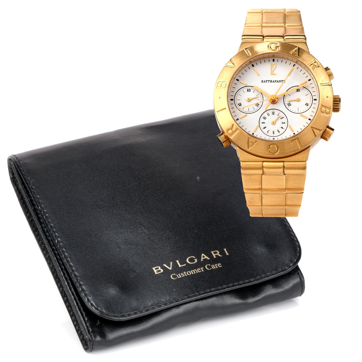 Bvlgari Diagono 18 Karat Gold Pro Terra Rattrapante Ref CH40GL Men’s Watch 1