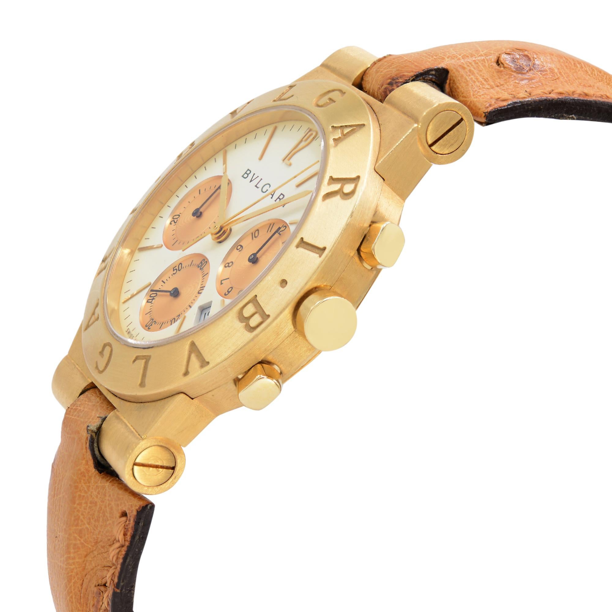bvlgari mens watch gold